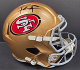 Frank Gore "The Tank" "San Francisco 49ers" Autographed Full Size Riddell Speed Replica Helmet. Beckett