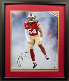 Fred Warner "San Francisco 49ers" Autographed 16x20 Photo framed. Beckett