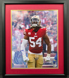 Fred Warner "San Francisco 49ers" Autographed 16x20 Photo framed. Beckett