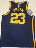 Draymond Green "Golden State Warriors" Autographed Blue NIKE Swingman size XL. Beckett