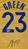 Draymond Green "Golden State Warriors" Autographed Yellow NIKE Swingman size XL. Beckett