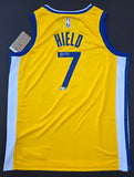Buddy Hield "Golden State Warriors" Autographed Yellow Jersey Size XL. Beckett