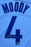 Moses Moody "Golden State Warriors" Autographed White Jersey Size XL. Beckett