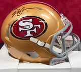 NaVorro Bowman "San Francisco 49ers" Autographed Riddell Speed Mini Helmet.Beckett Authentication