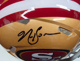 NaVorro Bowman "San Francisco 49ers" Autographed Riddell Speed Mini Helmet.Beckett Authentication