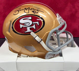 Brent Jones "San Francisco 49ers" Autographed Riddell Speed Mini Helmet. JSA