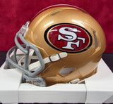 Brent Jones "San Francisco 49ers" Autographed Riddell Speed Mini Helmet. JSA
