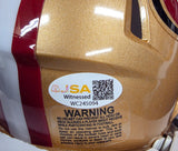 Brent Jones "San Francisco 49ers" Autographed Riddell Speed Mini Helmet. JSA