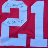 Eric Wright "San Francisco 49ers" Autographed Red Custom XL Jersey. JSA