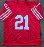 Eric Wright "San Francisco 49ers" Autographed Red Custom XL Jersey. JSA