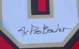 Merton Hanks "San Francisco 49ers" Autographed Red Custom XL Jersey. JSA
