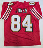 Brett Jones "San Francisco 49ers" Autographed Custom jersey SZ XL Red Throwback. Beckett