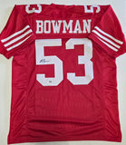 Navorro Bowman SF49ers Autographed Custom jersey SZ XL Red. Beckett