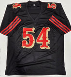 Fred Warner "San Francisco 49ers" Autographed Rivalry Custom Jersey Size XL. Beckett