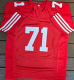 Trent Williams Autograph "San Francisco 49ers" Custom jersey red XL. Beckett witness