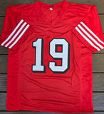 Deebo Samuel Sr. Autographed San Francisco 49ers Red Throwback Custom jersey Size XL. PSA