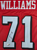 Trent Williams Autograph "San Francisco 49ers" Custom jersey red Throwback XL. Beckett
