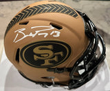 Brock Purdy "San Francisco 49ers" Autographed Salute to Service Riddell Speed Mini Helmet. Fanatics