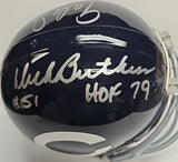 DICK BUTKUS + GALE SAYERS SIGNED RIDDELL SWARTZ SPORTS REPLICA HELMET RARE!