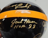 BRADSHAW, JEROME BETTIS, JOE GREEN Autographed PITTSBURG STEELERS Full Size Proline Riddell 8 PITTSBURGH STEELERS. BECKETT