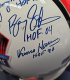 SANDERS, Jim Brown SIMPSON Autographed 12 RUNNING BACKS HOF Proline Full Size Helmet. BECKETT
