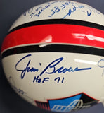 SANDERS, Jim Brown SIMPSON Autographed 12 RUNNING BACKS HOF Proline Full Size Helmet. BECKETT