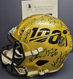 SANDERS, DITKA, MANNING, MONTANA Autographed 100 NFL Full Size Speed Replica. BECKETT