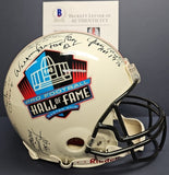 BART STARR, ROGER STAUBACH Autographed 17 HOF Proline Full Size Riddell Helmet. BECKETT
