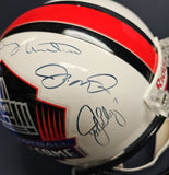 JOHNNY UNITAS, JOE MONTANA, JOHN ELWAY, BART STARR Autographed Hall of Fame Full Size Replica Helmet. PSA/DNA