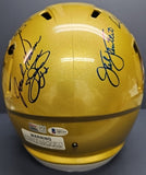 DAN MARINO, RAY LEWIS, EMMITH SMITH, O.J. SIMPSON Autographed 11 NFL 100 Full Size REPLICA HELMET. BECKETT