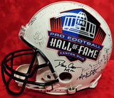 LEE DAWSON, STEVE YOUNG, DAVE CASPER, DICK BUTKUS Autographed 23 HOF Proline Full Size Helmet. BECKETT