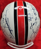 LEE DAWSON, STEVE YOUNG, DAVE CASPER, DICK BUTKUS Autographed 23 HOF Proline Full Size Helmet. BECKETT