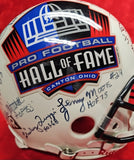 LEE DAWSON, STEVE YOUNG, DAVE CASPER, DICK BUTKUS Autographed 23 HOF Proline Full Size Helmet. BECKETT