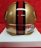 Frank Gore Autographed San Francisco 49ers Throwback 96-08 Riddell Speed Mini Helmet. Beckett