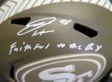 Javon Hargrave "San Francisco 49ers" SALUTE TO SERVICE Replica Full Size Speed Authentic helmet.
