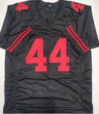 Kyle Juszczyk "San Francisco 49ers" Autographed Custom Black Jersey size XL. Beckett