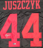 Kyle Juszczyk "San Francisco 49ers" Autographed BLACK Custom Jersey size XL. Beckett