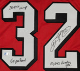 Rickey Watters "San Francisco 49ers Autographed Red Throwback Jersey size XL. Beckett