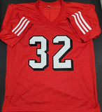 Rickey Watters "San Francisco 49ers Autographed Red Throwback Jersey size XL. Beckett