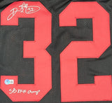 Rickey Watters "San Francisco 49ers" BLACK Autographed custom jersey size XL. Beckett