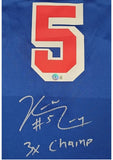 Kevon looney "Golden State Warriors" Autographed Blue Nike Basketball Jersey. Beckett