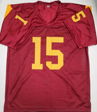 Talanoa Hufanga " USC Trojans" Autographed Burgendy Custom Jersey size XL. Beckett authentication