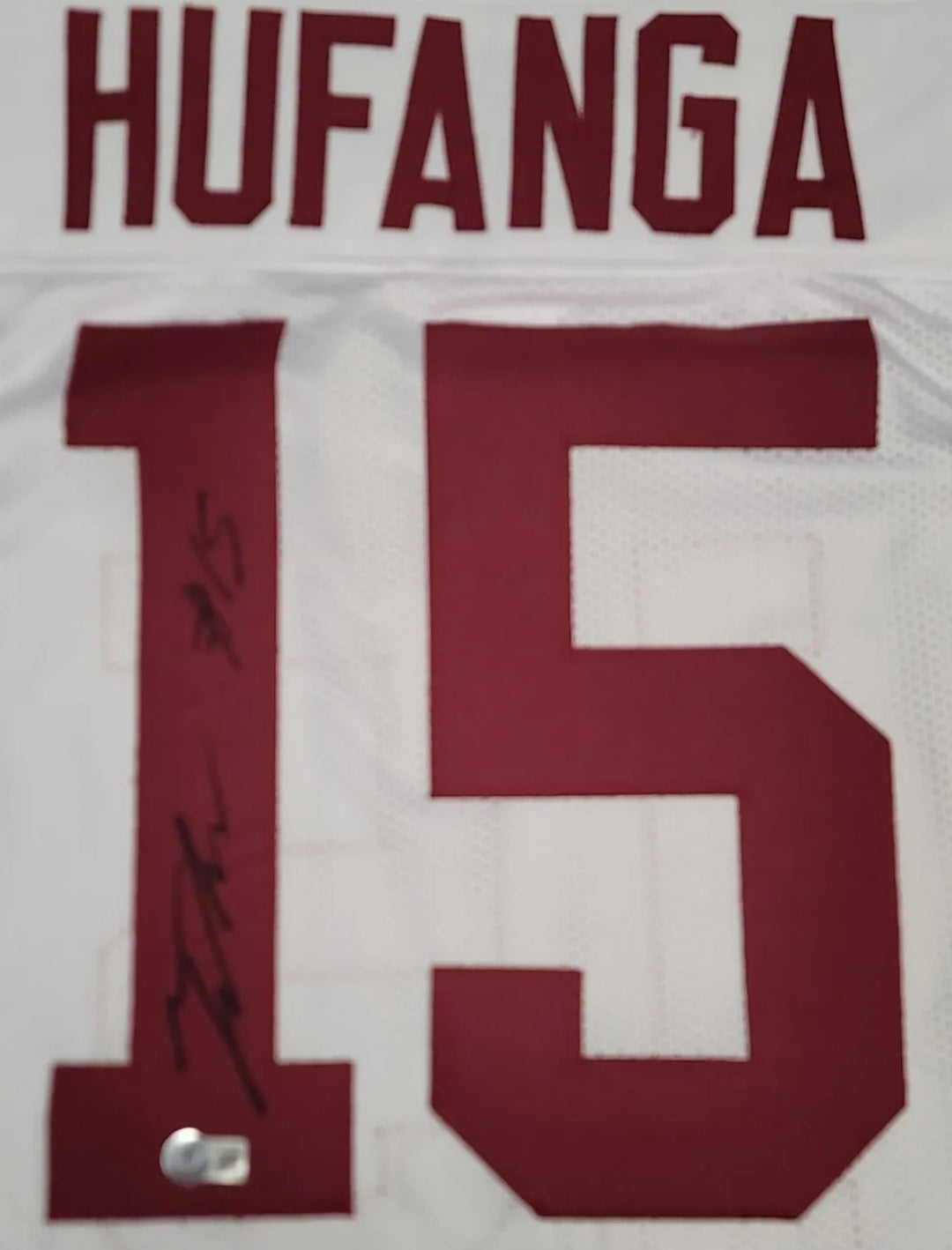 Talanoa Hufanga good Autographed jersey authenticated by Beckett