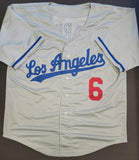 Steve Garvey "Los Angeles Dodgers" Autographed Grey Custom jersey size XL. Beckett Authetication