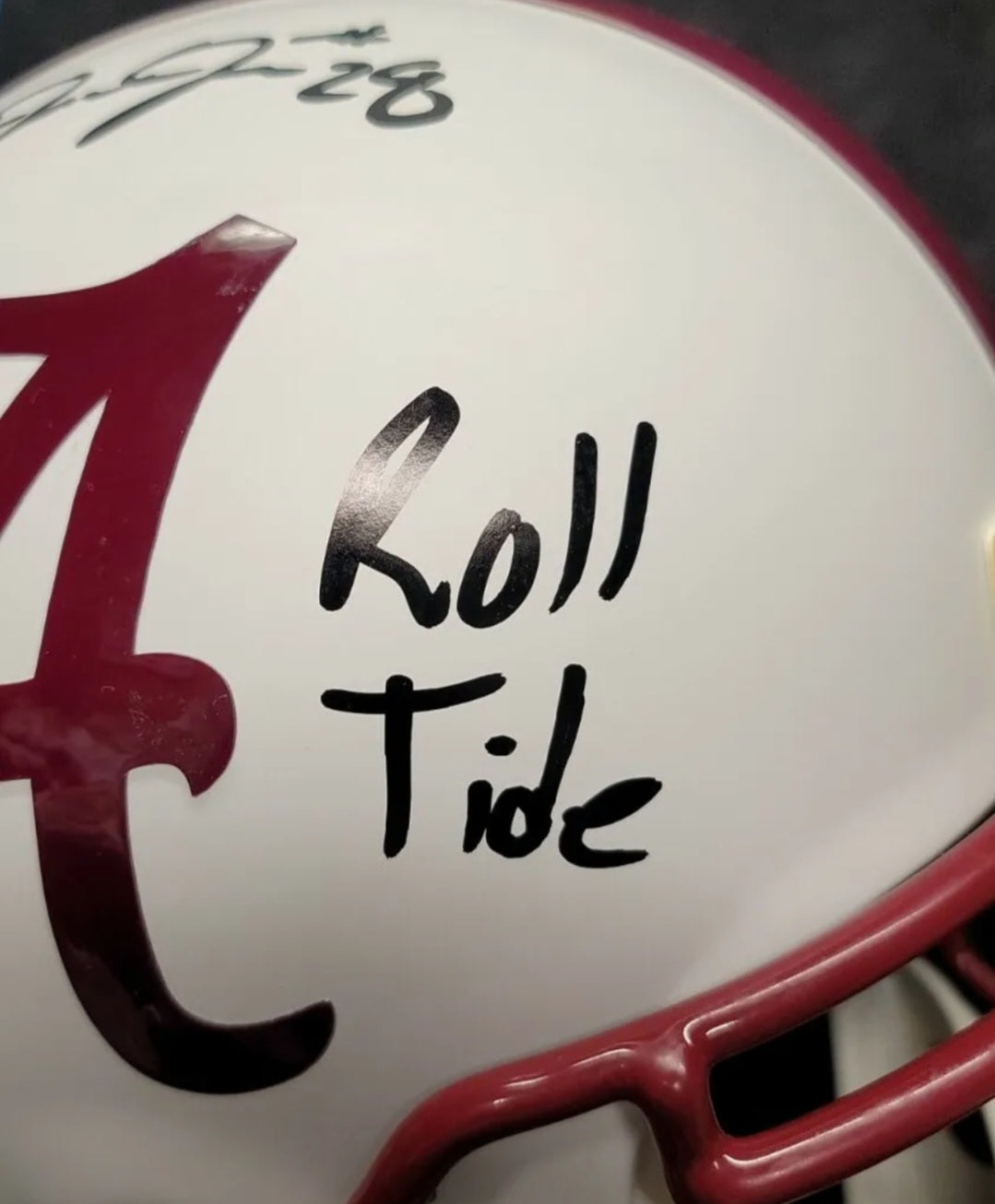 autographed alabama football helmet Josh Jacobs 
