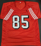Mike Wilson "San Francisco 49ers" Autographed Red Throwback Jersey size XL. JSA