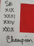 Jesse Sapolu "San Francisco 49ers" Autographed Red Custom Jersey size XL. JSA