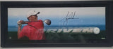 Tiger Woods "Tiger" Autographed panoramic Breaking Through photo frame. UDA