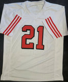 Eric Wright "San Francisco 49ers" Autographed White Throwback Jersey Custom Jersey size XL. JSA