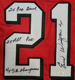 Eric Wright "San Francisco 49ers" Autographed Red Throwback Custom Jersey w/Inscriptions, JSA
